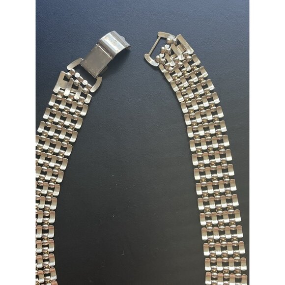 Vintage 90s Panther Link Necklace Set 3 pieces Gold Tone Quality Jewelry Y2k - Picture 3 of 16